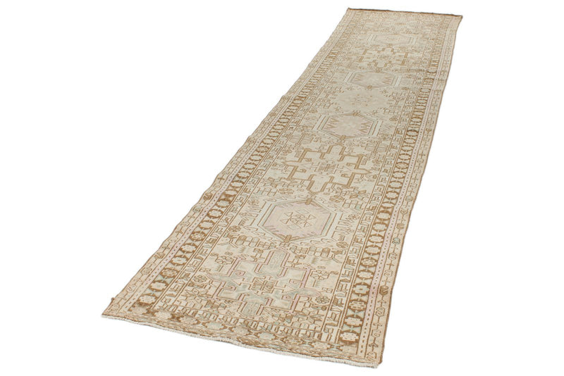 3x13 Gold and Blue Persian Tribal Runner