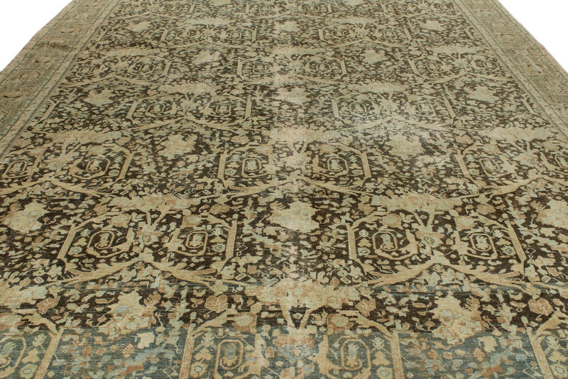 11x13 Ivory and Brown Persian Traditional Rug