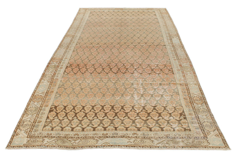 5x12 Pink and Ivory Persian Runner