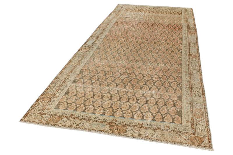 5x12 Pink and Ivory Persian Runner