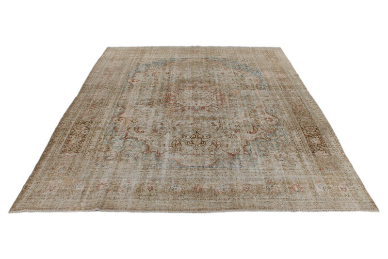 10x13 Beige and Brown Persian Traditional Rug