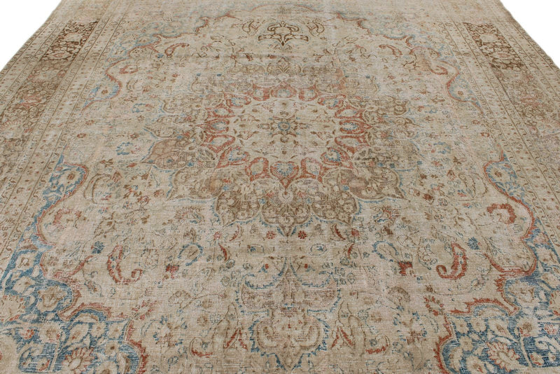 10x13 Beige and Brown Persian Traditional Rug