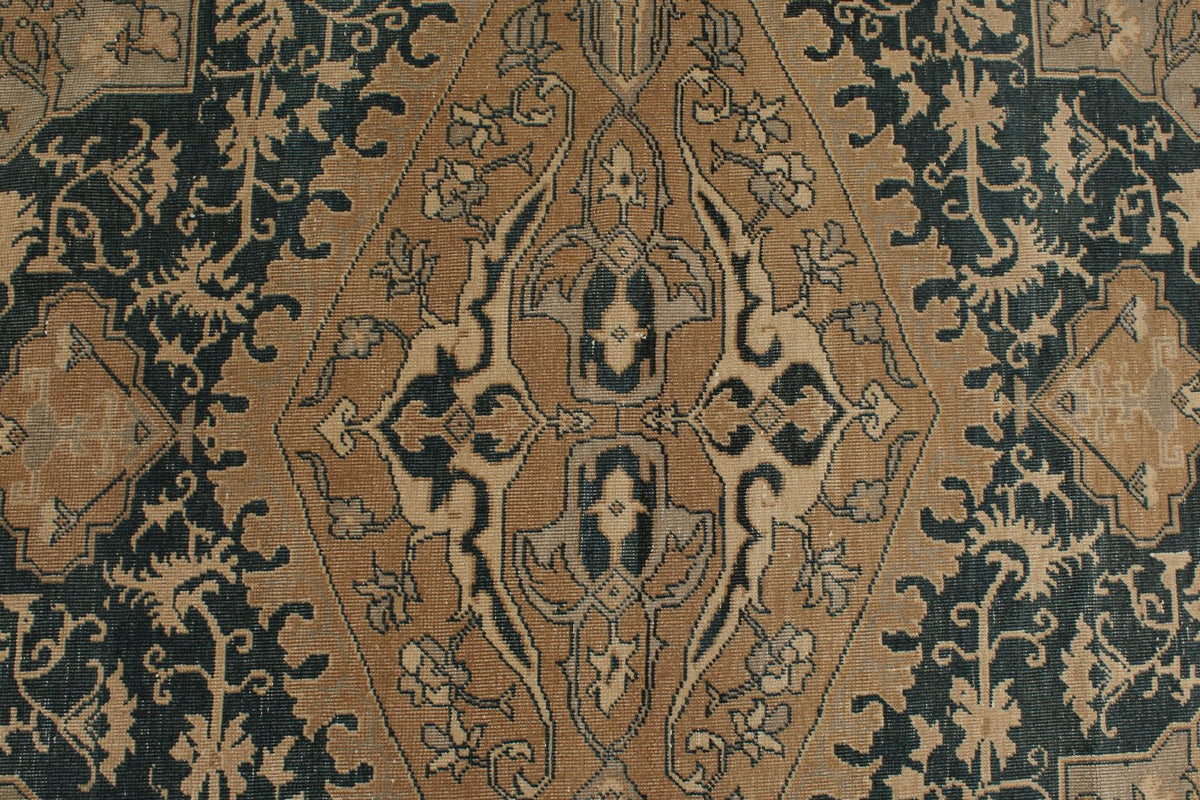 13x20 Blue and Ivory Persian Rug