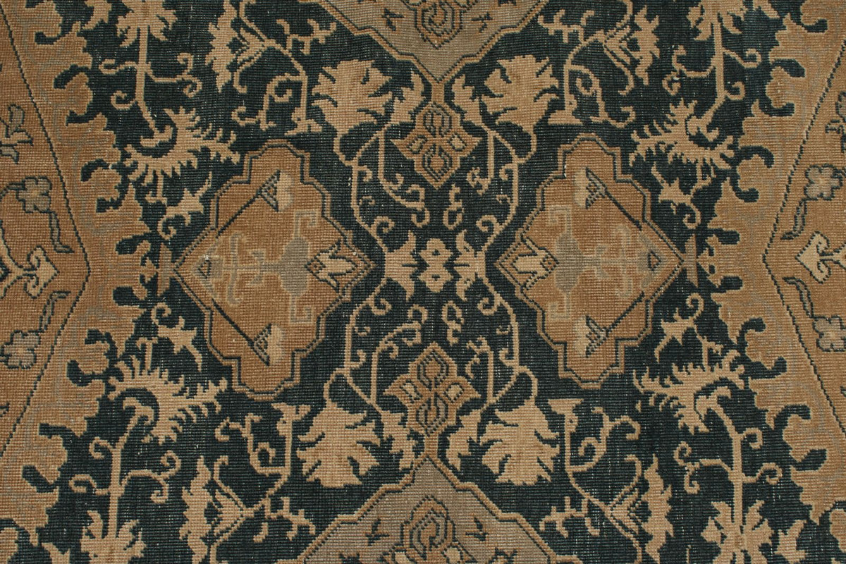 13x20 Blue and Ivory Persian Rug