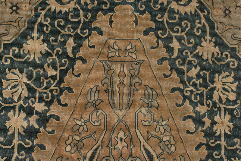 13x20 Blue and Ivory Persian Rug