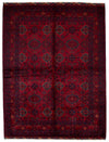 5x7 Red and Navy Turkish Tribal Rug