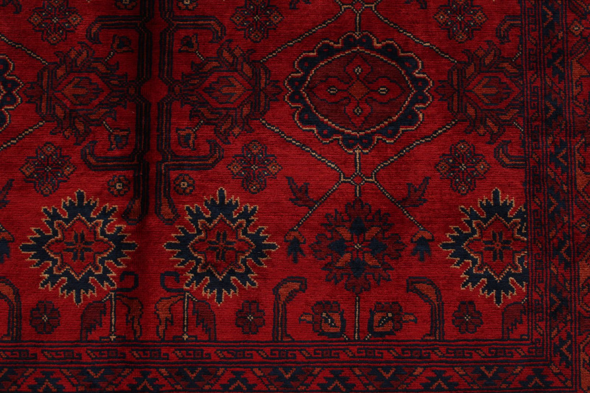 5x7 Red and Navy Turkish Tribal Rug