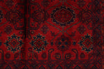 5x7 Red and Navy Turkish Tribal Rug