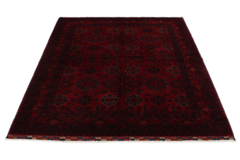 5x7 Red and Navy Turkish Tribal Rug