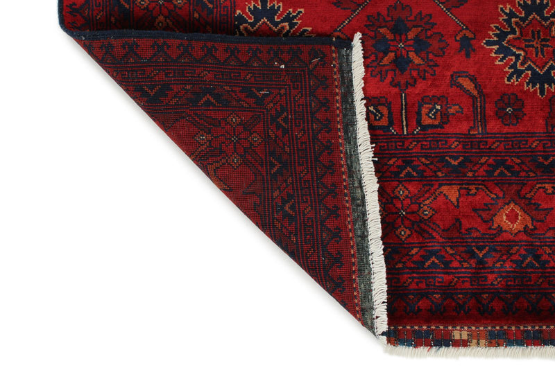 5x7 Red and Navy Turkish Tribal Rug