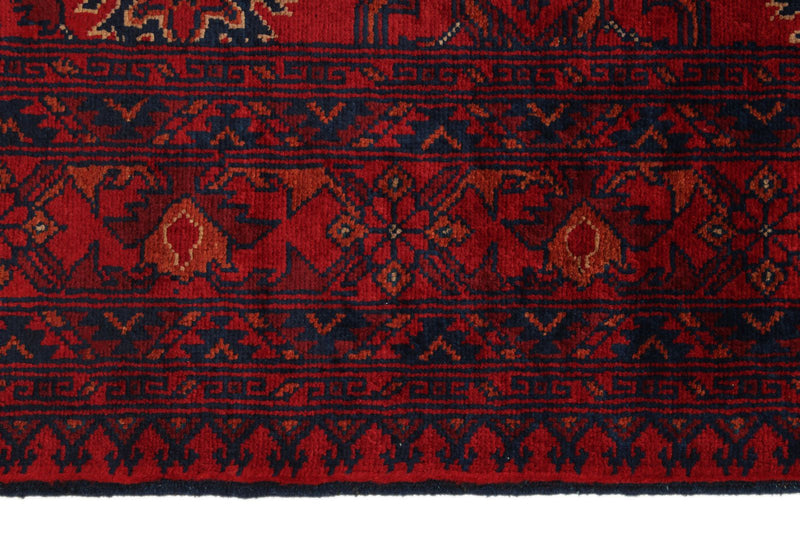 5x7 Red and Navy Turkish Tribal Rug