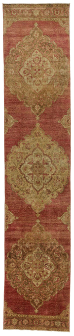 3x14 Red and Gold Turkish Tribal Runner