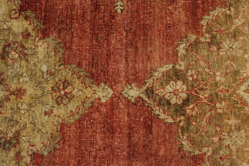 3x14 Red and Gold Turkish Tribal Runner