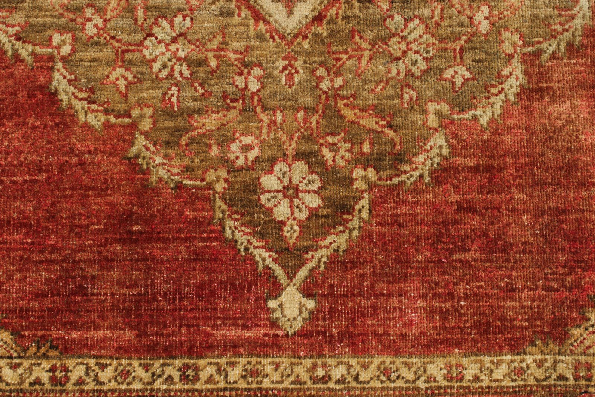 3x14 Red and Gold Turkish Tribal Runner