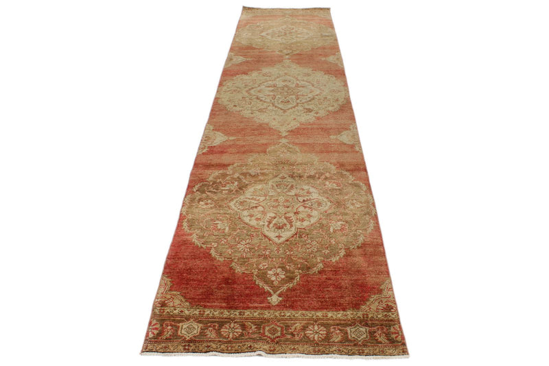 3x14 Red and Gold Turkish Tribal Runner