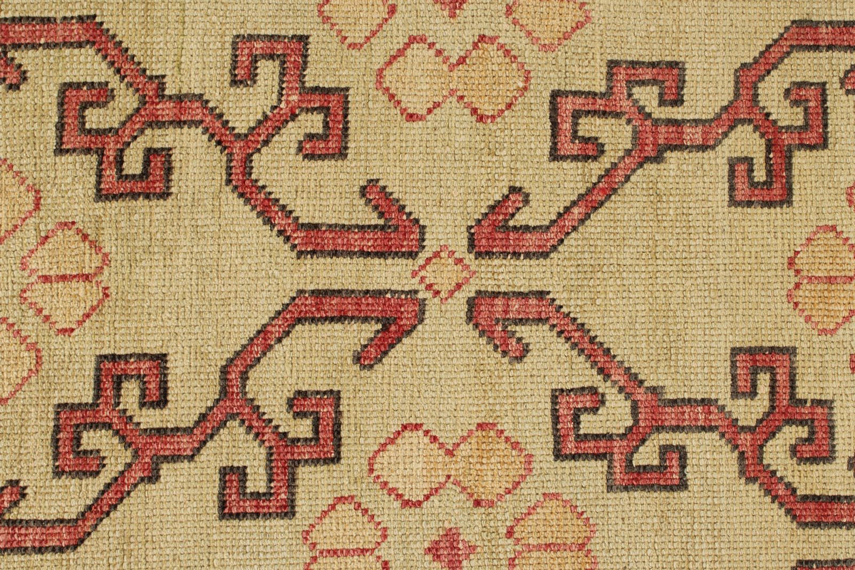 3x11 Red and Green Turkish Tribal Rug