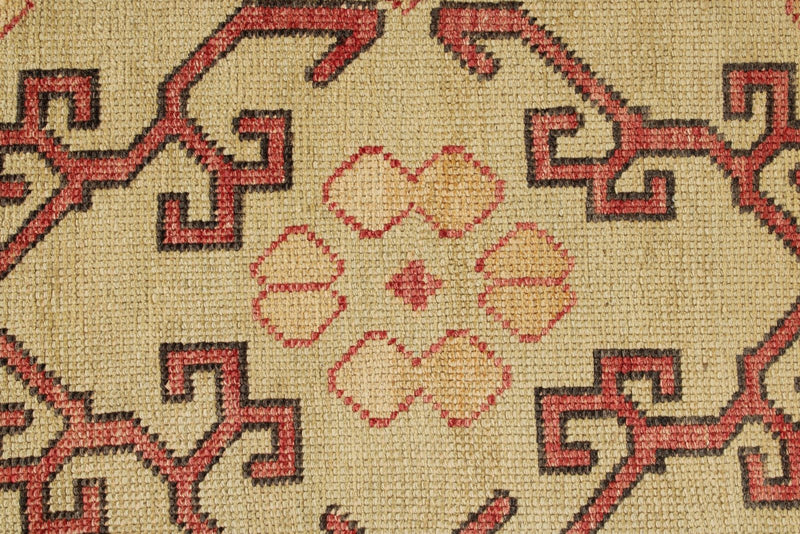 3x11 Red and Green Turkish Tribal Rug