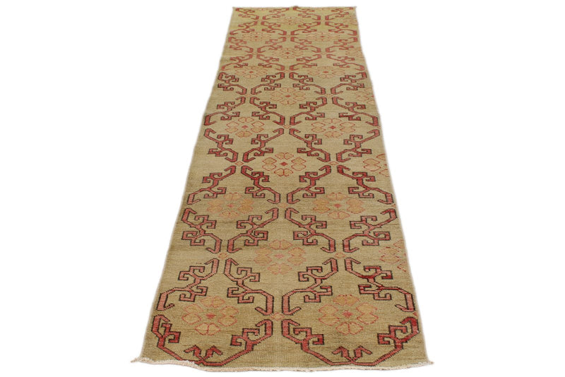 3x11 Red and Green Turkish Tribal Rug