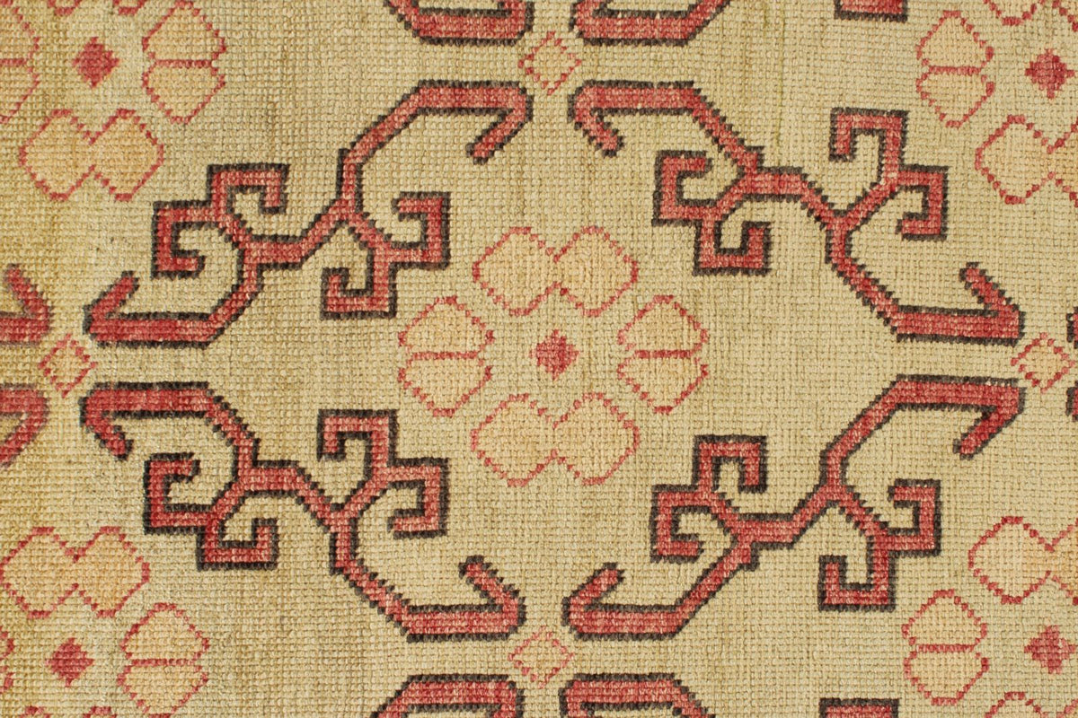 3x11 Red and Green Turkish Tribal Rug