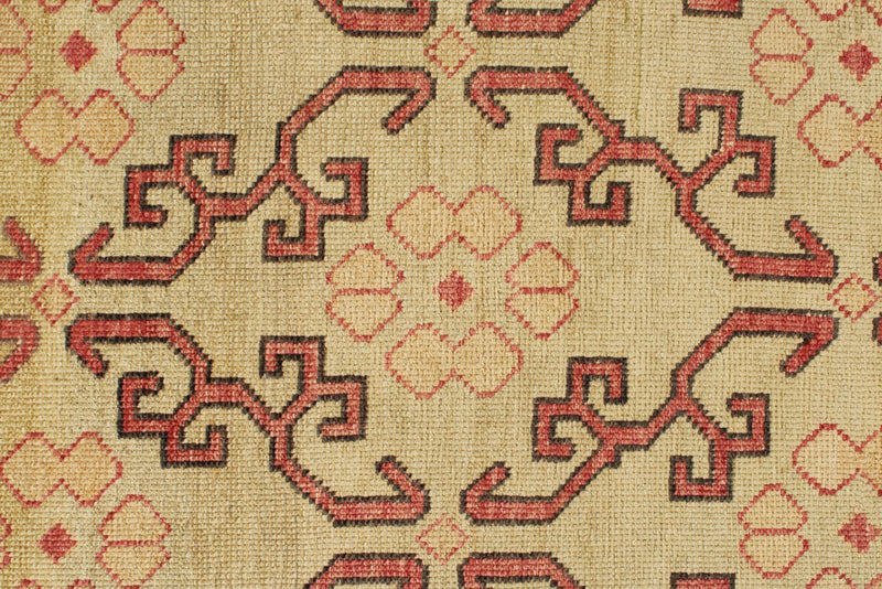 3x11 Red and Green Turkish Tribal Rug