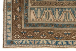 6x12 Light Blue and Brown Turkish Tribal Runner