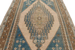 6x12 Light Blue and Brown Turkish Tribal Runner