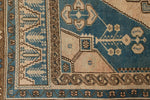 6x12 Light Blue and Brown Turkish Tribal Runner