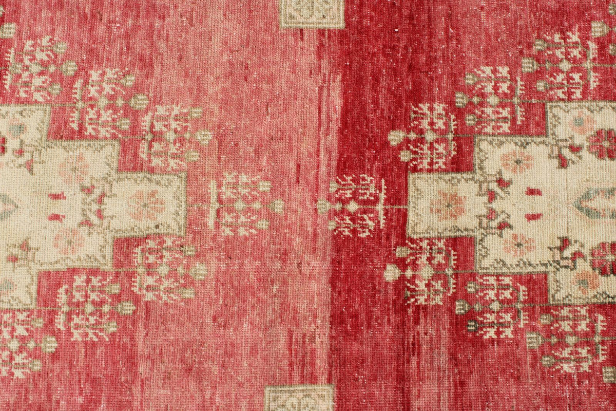 3x12 Pink and Ivory Turkish Tribal Runner