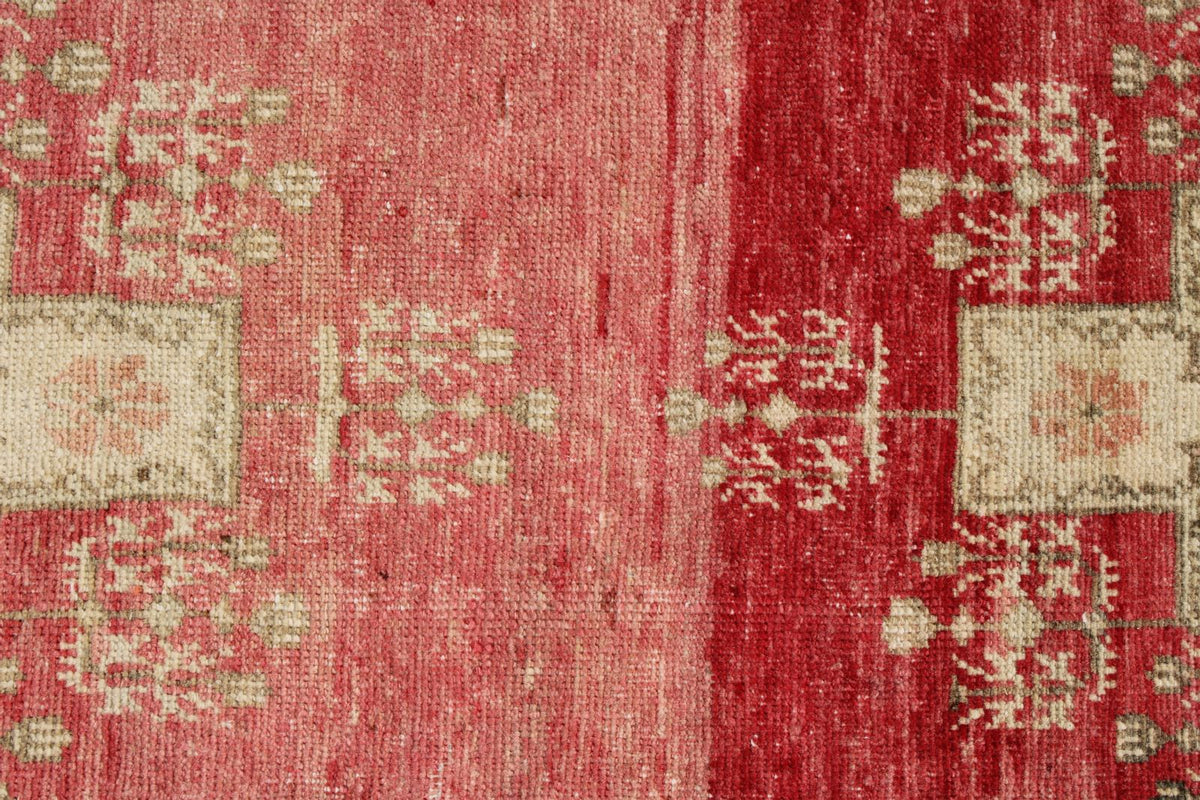 3x12 Pink and Ivory Turkish Tribal Runner