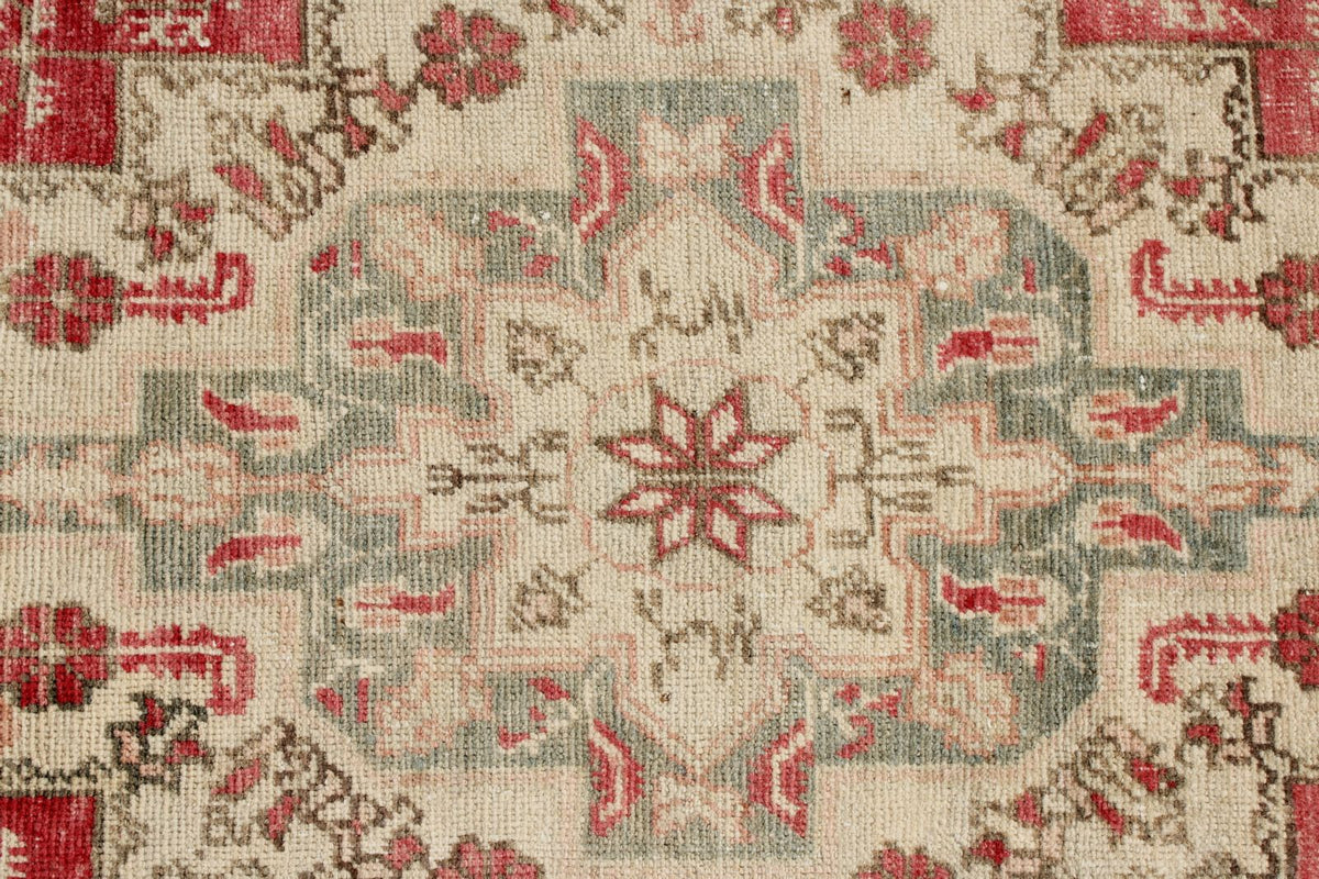 3x12 Pink and Ivory Turkish Tribal Runner