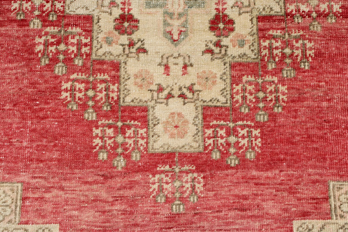 3x12 Pink and Ivory Turkish Tribal Runner