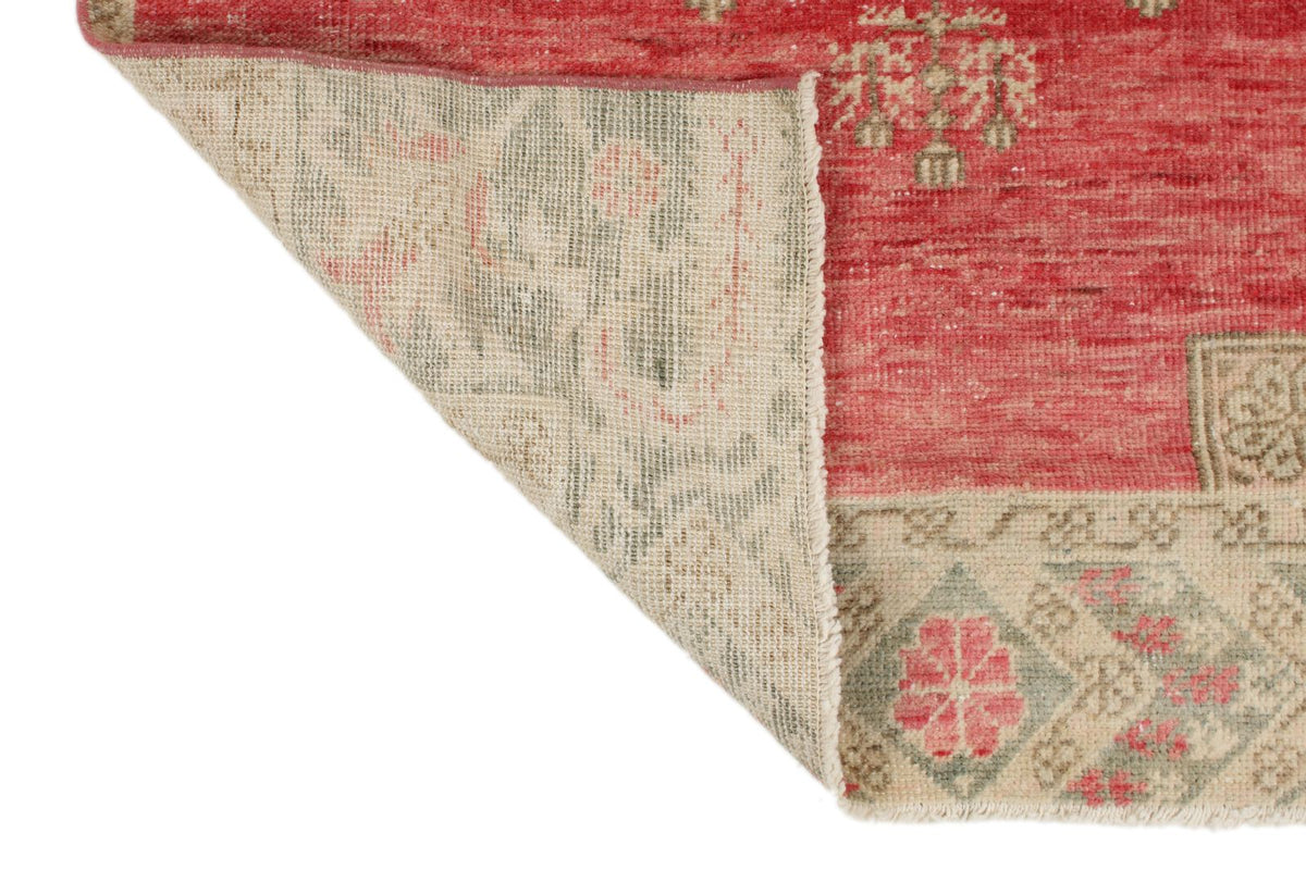 3x12 Pink and Ivory Turkish Tribal Runner