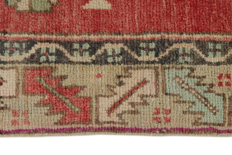 3x10 Red and Green Turkish Tribal Runner