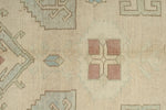 5x9 Blue and Ivory Turkish Tribal Rug