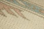 5x9 Blue and Ivory Turkish Tribal Rug