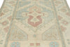 5x9 Blue and Ivory Turkish Tribal Rug