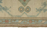 5x9 Blue and Ivory Turkish Tribal Rug