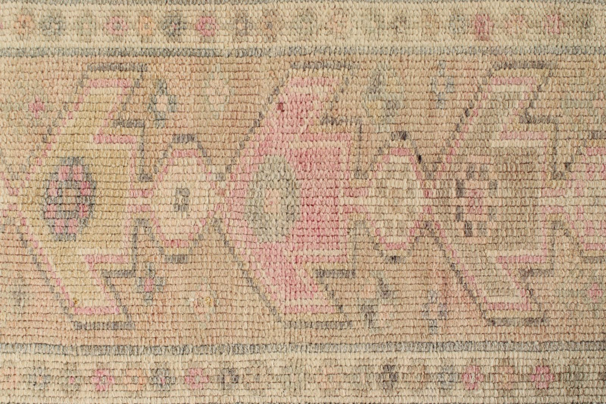 3x13 Pink and Beige Turkish Tribal Runner