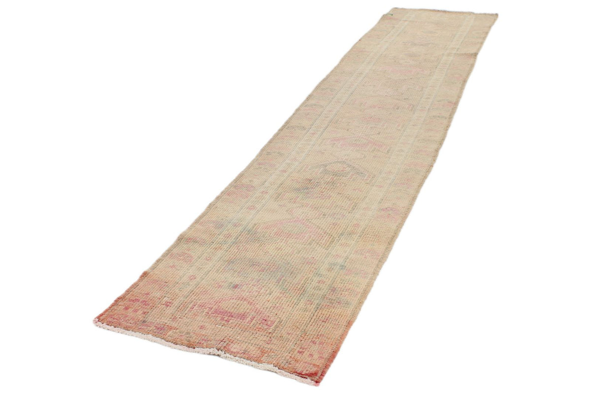 3x13 Pink and Beige Turkish Tribal Runner
