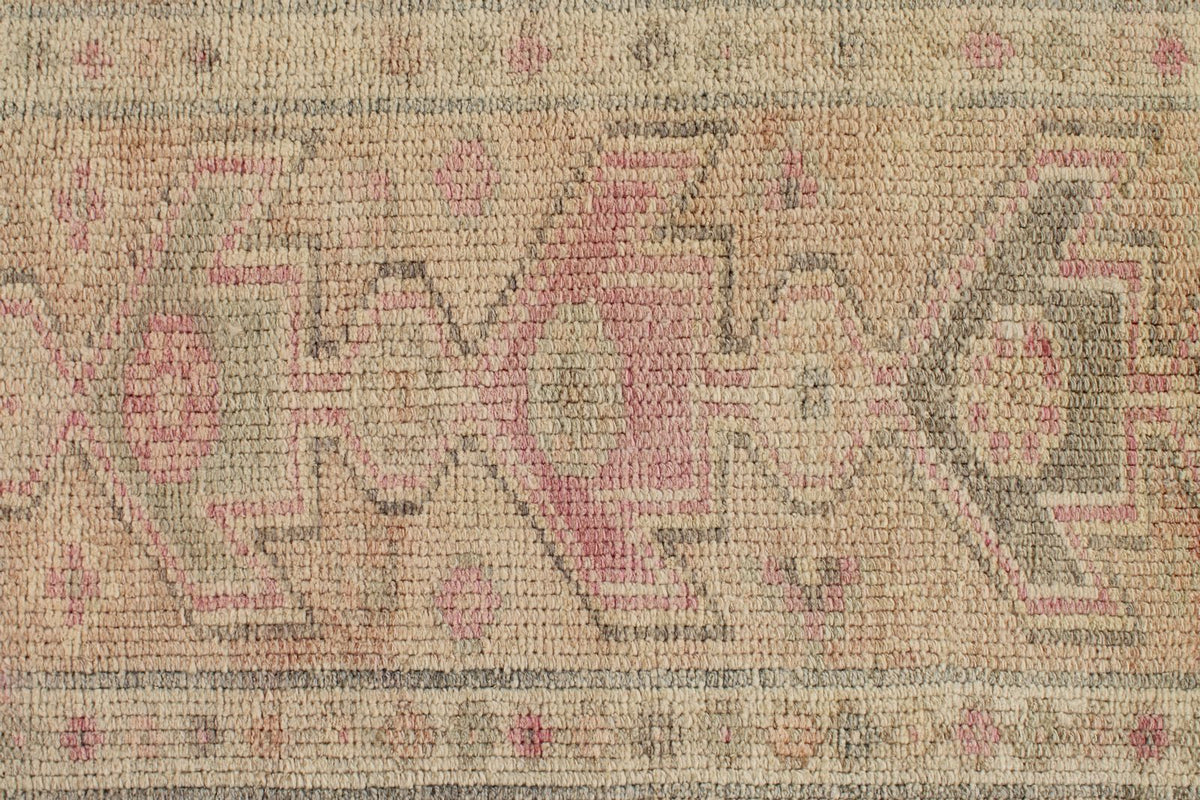 3x13 Pink and Beige Turkish Tribal Runner