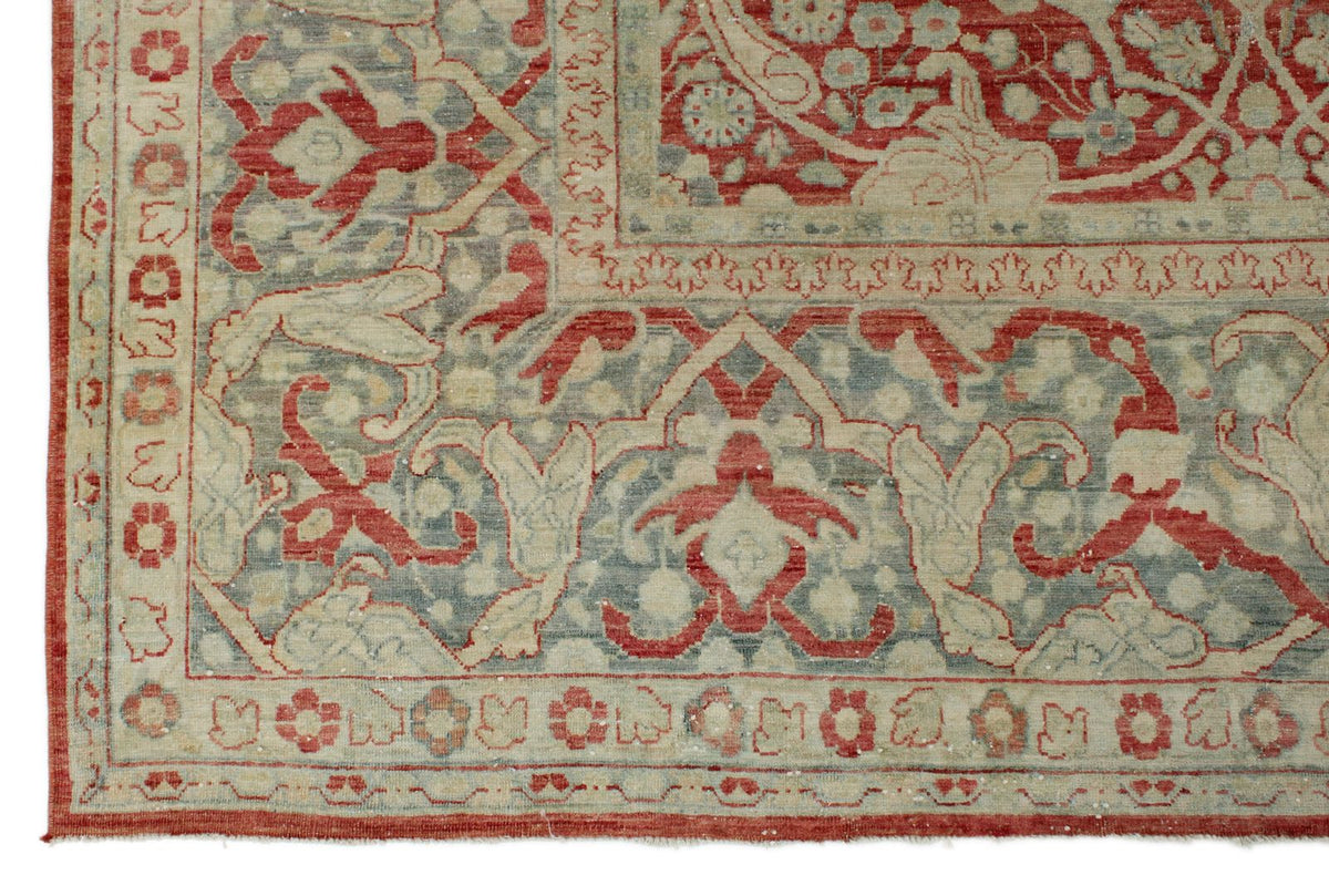 10x13 Red and Light Blue Persian Traditional Rug