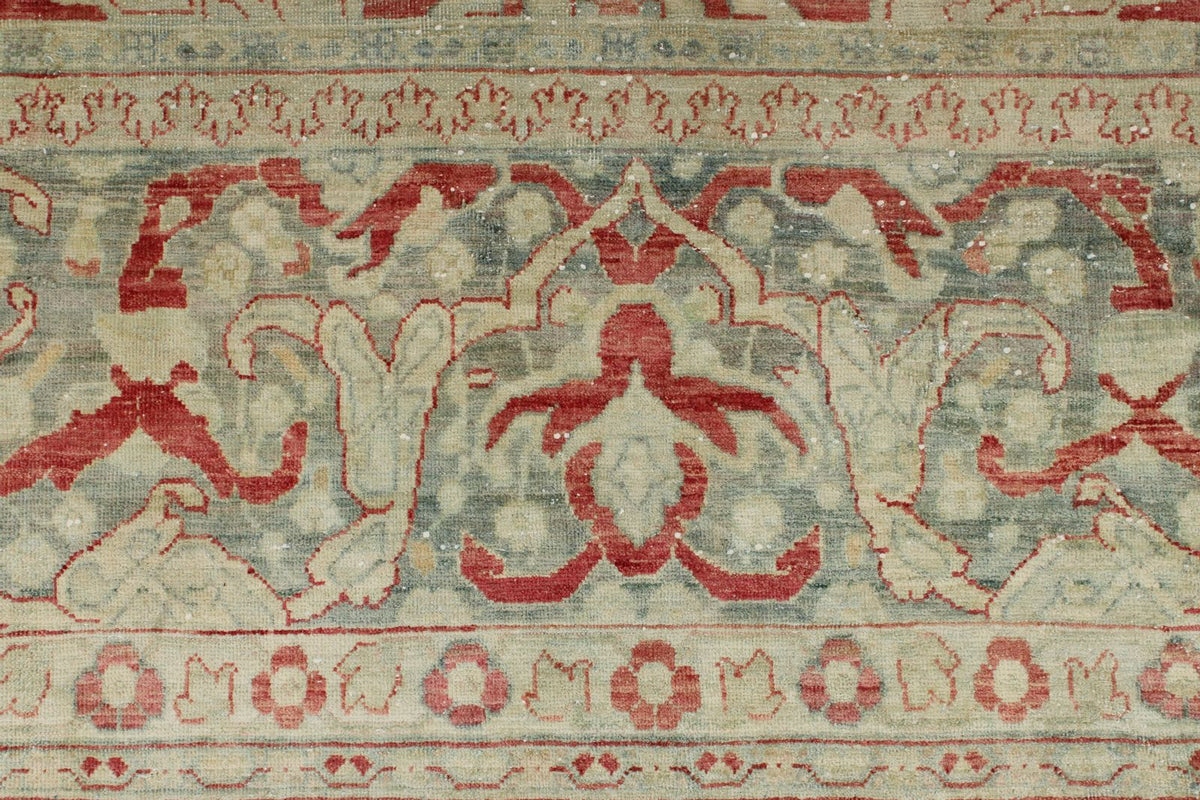 10x13 Red and Light Blue Persian Traditional Rug