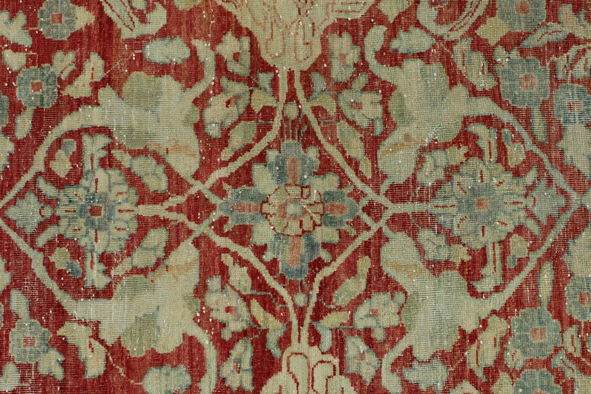 10x13 Red and Light Blue Persian Traditional Rug