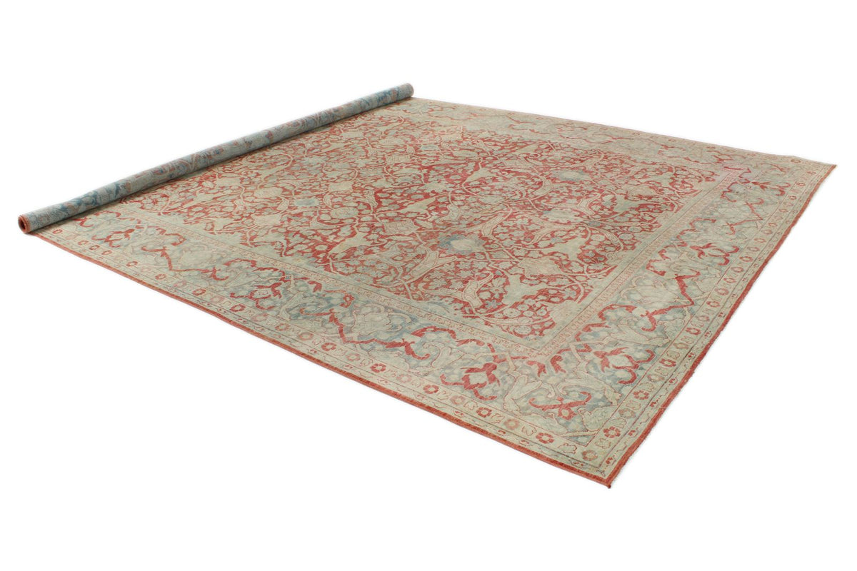 10x13 Red and Light Blue Persian Traditional Rug
