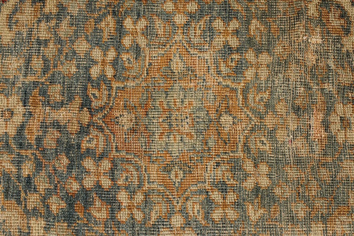 13x17 Red and Light Blue Turkish Oushak Rug