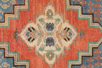 4x6 Blue and Brown Turkish Tribal Rug