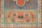 4x6 Blue and Brown Turkish Tribal Rug