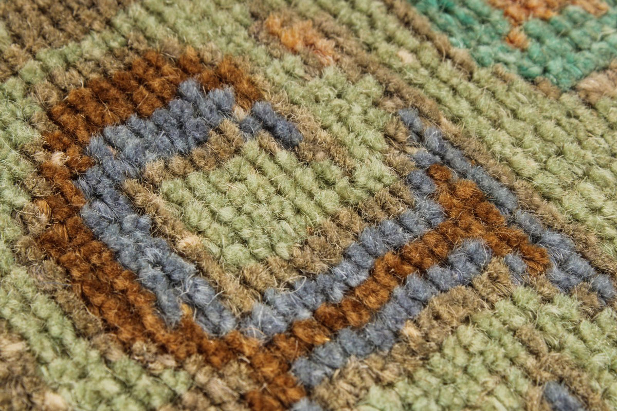 5x11 Orange and Green Turkish Tribal Runner