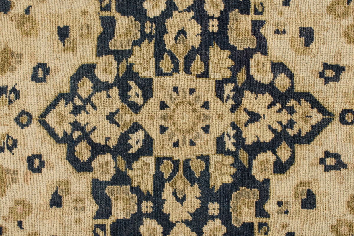 5x10 Ivory and Blue Turkish Tribal Runner