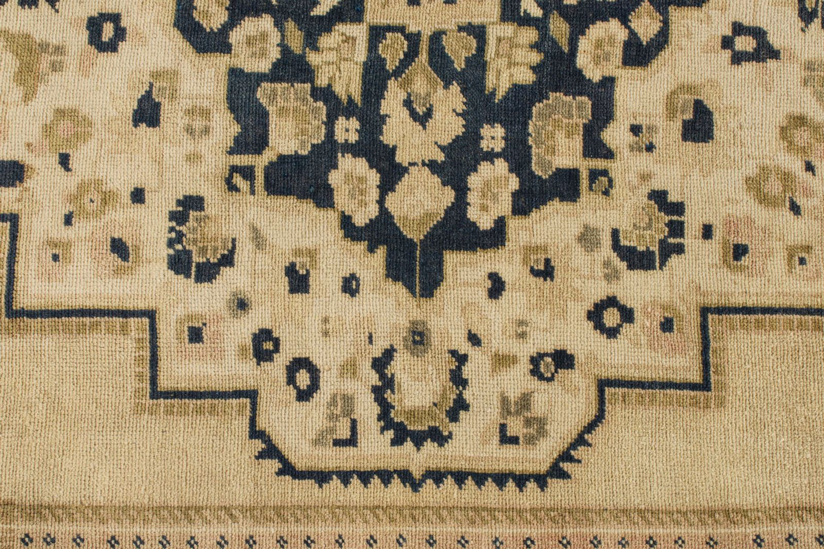 5x10 Ivory and Blue Turkish Tribal Runner